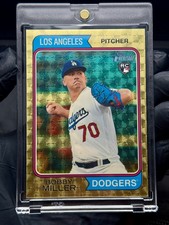 Marketplace image: 2023 Topps Chrome Heritage Bobby Miller RC Rookie 🏆 Superfractor 1/1 🏆 Dodgers