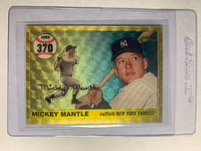 Marketplace image: 2007 Topps Chrome Mickey Mantle Superfractor Double one of one 1/1 Gold Error