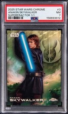 Marketplace image: 2025 Topps Chrome Star Wars SuperFractor #3 Anakin Skywalker 1/1 Darth Vader