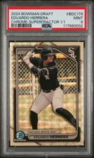 Marketplace image: 2024 Bowman Draft Eduardo Herrera Chrome Superfractor 1/1 PSA 9