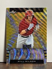 Marketplace image: Will Wilson Auto 1/1 Superfractor 2019 Leaf Metal Chrome RC Rookie Gold Wave