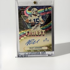 Marketplace image: 2025 Topps Finest Riley Leonard SUPERFRACTOR Auto 1/1 RC Indianapolis Colts