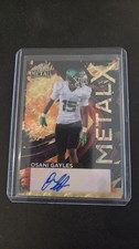 Marketplace image: 2026 Leaf Metal Football Osani Gayles Metal X Gold Superfractor Auto - 1/1