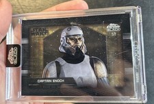 Marketplace image: 2024 Topps Chrome Black Star Wars Captain Enoch Shadow Box Superfractor 1/1