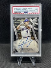 Marketplace image: Francisco Alvarez 2024 Topps Chrome Black Superfractor Auto 1/1 PSA 9