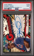 Marketplace image: 2025 TOPPS FINEST GUSTOGRAPHS SUPERFRACTOR 1/1 #GSS SAMMY SOSA 1/1 PSA 9