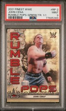 Marketplace image: John Cena 2021 Topps Finest WWE Rumble Pops SUPERFRACTOR 1/1 PSA 9