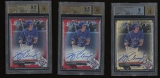 Marketplace image: 2017 Bowman Chrome Auto Kacy Clemens RAINBOW LOT OF 16 BGS Superfractor (Two 1/1