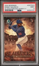 Marketplace image: 2024 BOWMAN GLADIATORS OF THE DIAMOND SUPERFRACTOR 1/1 RONNY MAURICIO 1/1 PSA 9