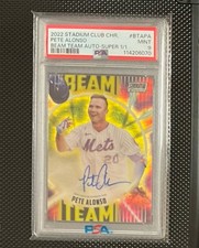 Marketplace image: 2022 Stadium Club Chrome Pete Alonso Beam Team Auto Superfractor 1/1