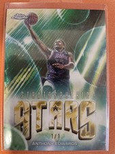Marketplace image: 2025-26 Topps Chrome Update Anthony Edwards Stratospheric Stars SuperFractor 1/1