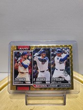 Marketplace image: 2026 Topps  League Leaders Freddie Freeman Trea Turner Nico Hoerner Superfractor