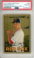Marketplace image: 2016 Topps Heritage #THC-469 Mookie Betts Chrome Superfractor 1/1