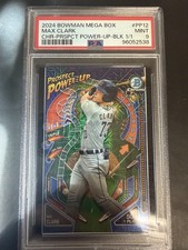 Marketplace image: 2024 Bowman - Mega Box Chrome Prospect Power-Up Max Clark 1/1 PSA 9 PP12