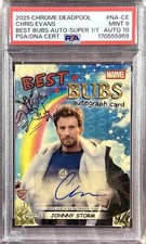 Marketplace image: 1/1 CHRIS EVANS JOHNNY STORM HUMAN TORCH TOPPS DEADPOOL CHROME AUTO SUPERFRACTOR