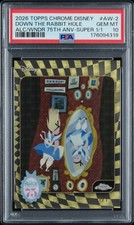 Marketplace image: 2026 SUPERFRACTOR 1/1 #AW-2 DOWN THE RABBIT HOLE 1/1 PSA 10