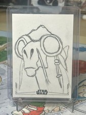 Marketplace image: 2026 Topps Chrome Star Wars Galaxy Sebulba Sketch Card 1/1 Tactical Viking Auto