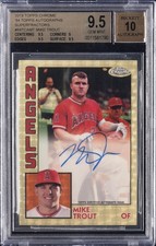 Current marketplace image for 2019 Topps Chrome #84TCAMT MIKE TROUT Superfractor 1/1