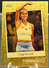 Current marketplace image for 2024 Topps Chrome #CTD-LF Leylah Fernandez Captured Superfractor Superfractor 1/1