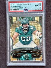 Marketplace image: 2024 Topps Resurgence Jason Kelce #82 Refractor Superfractor One Of 1/1 Eagles