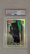 Current marketplace image for 2022 Topps Chrome Formula 1 #136 Marcus Armstrong Superfractor 1/1