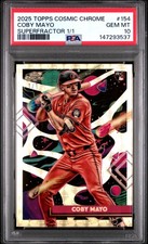 Current marketplace image for 2025 Topps Cosmic Chrome #154 Coby Mayo Superfractor 1/1