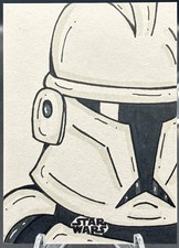Marketplace image: 2025 Topps Chrome Star Wars 1/1 Stormtrooper Sketch Card Bobby Blakey