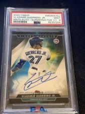 Marketplace image: Topps 2020 Finest Moments Auto Vladimir Guerrero Jr Superfractor 1/1 PSA 9