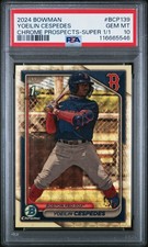 Marketplace image: 2024 BOWMAN CHROME PROSPECTS SUPERFRACTOR 1/1 YOEILIN CESPEDES 1/1 PSA 10