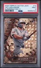 Marketplace image: 2026 TOPPS CHROME X CACTUS JACK SUPERFRACTOR 1/1 #14 JAC CAGLIANONE 1/1 PSA 9