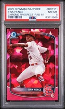 Current marketplace image for 2025 Bowman #BCP101 TINK HENCE Superfractor 1/1