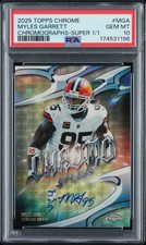 Current marketplace image for 2025 Topps Chrome #MGA MYLES GARRETT Superfractor 1/1
