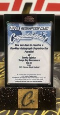 Marketplace image: 2025 Topps Chrome Black Football Emeka Egbuka Superfractor Auto 1/1 Redemption