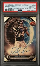 Marketplace image: TRUE 1/1 Superfractor PSA 10 2024 Topps Cosmic Chrome Equinox Auto Randy Moss
