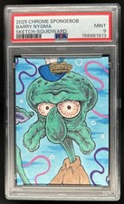 Marketplace image: 2025 Topps Chrome SpongeBob B Nygma Sketch Cards Squidward Auto #1/1 PSA 9