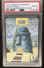 Marketplace image: 2025 Topps Chrome SpongeBob Shaow Siong Sketch Squidward's House Auto #1/1 PSA 8