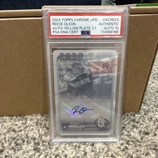 Marketplace image: Topps Chrome Update 2024 Reese Olson RC Auto 1/1 Yellow Plate PSA 10 #AC-REES