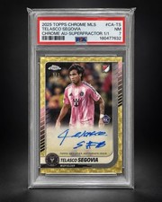 Marketplace image: 2025 Topps Chrome MLS Telasco Segovia Auto Superfractor 1/1 PSA 7