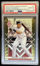 Marketplace image: 2025 Topps Transcendent Miguel Cabrera Icons Chrome SuperFractor #1/1 PSA 10