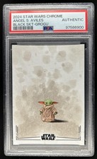 Marketplace image: 2024 Topps Chrome Star Wars Angel S Aviles Sketch Cards Grogu #1/1 PSA Authentic