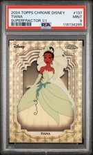 Marketplace image: 2024 Topps Chrome Disney Tiana 1/1 Superfractor #137 PSA 9 MINT
