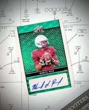 Marketplace image: Marcel Reed 1/1 Auto 2024 Leaf Metal Green Vinyl Texas A&M Aggies Super Fractor