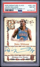 Marketplace image: Jalen Williams 2025 Topps Signature Class Superfractor Auto 1/1 PSA 8 Dub 1 OF 1