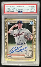Marketplace image: 2020 Bowman Draft Colt Keith Chrome Auto 1st Refractor Superfractor #1/1 PSA 9