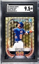 Marketplace image: Brett Baty 2021 Bowman Chrome Scouts Superfractor New York Mets 1/1 SGC 9.5