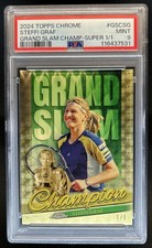 Current marketplace image for 2024 Topps Chrome #1 Graf Grand Slam Champions Superfractor 1/1