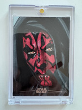 Marketplace image: 2026 Topps Chrome Star Wars Silver Foil Sketch Darth Maul William ROGER Auto 1/1