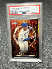 Marketplace image: 2023 Topps Chrome NPB Yuki Nomura V-12 Volcanic SuperFractor 1/1 PSA 8