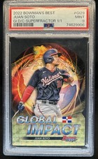 Current marketplace image for 2022 Bowman #1 Global Impact Die Cuts Superfractor 1/1