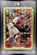 Marketplace image: 2012 Bowman Chrome Carlos Santana Superfractors #1/1 Indians